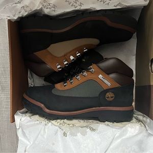 Timberland Field Boots Low Hiker Used Black/Nubuck/Brown/Green size 12